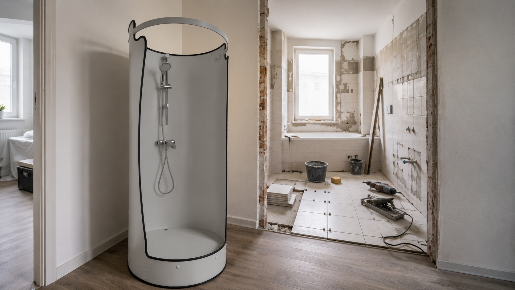 Washbox – mobile Dusche bei Sanierungen
